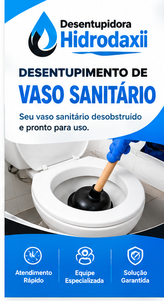 Desentupimento de vaso sanitário em Uberlândia MG